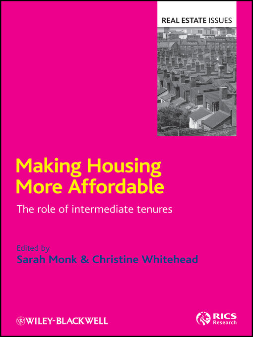 Title details for Making Housing more Affordable by Sarah Monk - Available